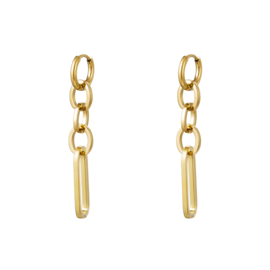 Oorhangers Kate - Stainless steel goudkleurig