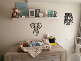 Houten olifant - Woondecoratie - 38cm