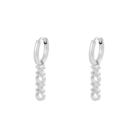 Oorringetjes XOXO - Stainless steel zilverkleurig
