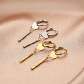 Oorringetjes Hannah - Stainless steel goudkleurig