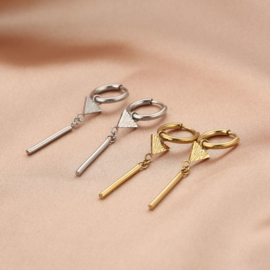 Oorringetjes Jane - Stainless steel goudkleurig