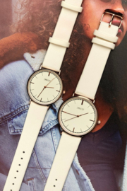 Ernest horloge "Rosé Lisa Large" wit