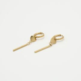 Oorringetjes Hannah - Stainless steel goudkleurig