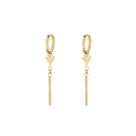 Oorringetjes Jane - Stainless steel goudkleurig