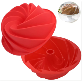 Siliconen Tulband Bakvorm - Cakevorm - 25CM - Diamond-Heart