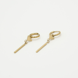 Oorringetjes Jane - Stainless steel goudkleurig