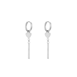 Oorringetjes Hannah - Stainless steel zilverkleurig