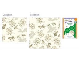 Bijenwasdoeken Set - Medium en Large - Flower print (2 st)