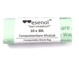 NIEUW: Voordeelpak: 40 x esenol Composteerbare afvalzakken 30 liter (40 x 10 st)