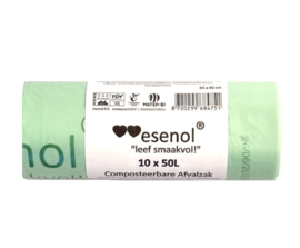 NIEUW: esenol Composteerbare afvalzakken 50 liter (10 st)