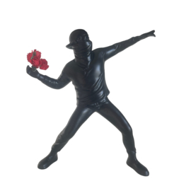 [Pop-Art] bloemenwerper man zwart