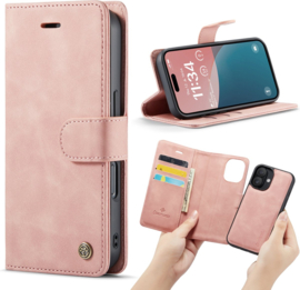 casemania book case 2 in 1 roze voor iPhone 16 Pro