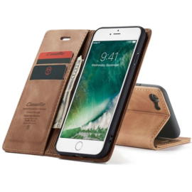 CASEME Apple iPhone SE 2020 / iPhone 7/8 Retro Wallet Case - Brown