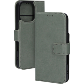 Mobiparts Classic Wallet Case Apple iPhone 16 Pro Stone Green (MagSafe Compatible)