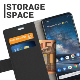 Just in Case Nokia 8.3 Wallet Case Zwart
