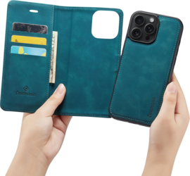 casemania book case 2 in 1 Turquoise voor iPhone 16 Pro Max