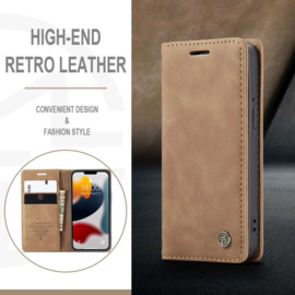 CASEMANIA iPhone 13 Retro Wallet Case - Brown