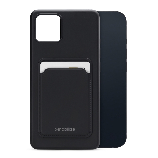Mobilize Rubber Gelly Card Case Apple iPhone 17 Matt Black