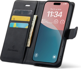 casemania book case 2 in 1 zwart voor iPhone 16 Pro Max