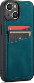 Casemania Hoesje card slot voor iPhone 15 Pro groen