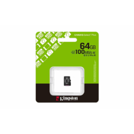 KINGSTON 64GB micSDXC Canvas Select Plus Gen3 100R A1 Single Pack w/o ADP