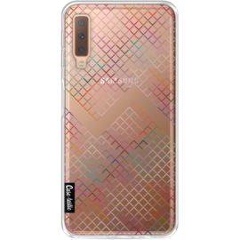 Casetastic Softcover Samsung Galaxy A7 (2018) - Rainbow Squares