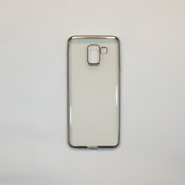 Basic Case Transparant/Zilver Samsung galaxy  J6 2018