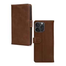 Mobilize Leather Wallet Apple iPhone 15 Pro Max Brown