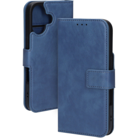 Mobiparts Classic Wallet Case Apple iPhone 16 Steel Blue (MagSafe Compatible)