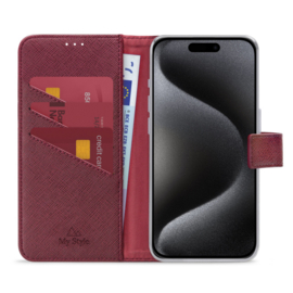 My Style Flex Wallet for Apple iPhone 15 Pro Bordeaux