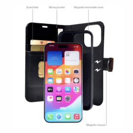 Platina Real Leather 2-in-1 Wallet (MagSafe Compatible) for Galaxy A36/A37/A56 Black