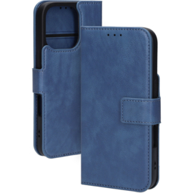 Mobiparts Classic Wallet Case Apple iPhone 16 Pro Max Steel Blue (MagSafe Compatible)