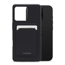 Mobilize Rubber Gelly Card Case Apple iPhone 16 Pro Matt Black