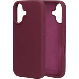 Mobiparts Silicone Cover Apple iPhone 16 Plum Red