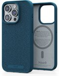 Njord Collections Fabric Telefoonhoesje blauw - Geschikt voor iPhone 15 Pro
