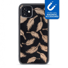 My Style Magneta Case for Apple iPhone 12 5.4inch Golden Feathers