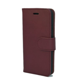 Incentive PU Wallet Case Deluxe iPhone 15 Plus Red Wine