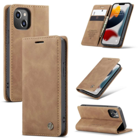 CASEMANIA iPhone 13 Retro Wallet Case - Brown
