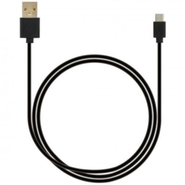 Datakabel MicroUSB 1 Meter Zwart