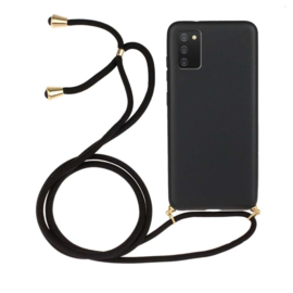 Just in Case Samsung Galaxy A02s Soft TPU Case with Strap - Black