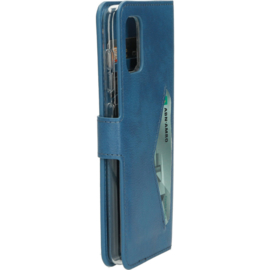 Mobiparts Classic Wallet Case Samsung Galaxy A12 (2021) Steel Blue