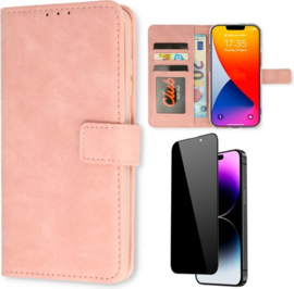 Casemania Boekje met Pashouder Roze