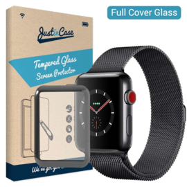 Just in Case Full Cover Tempered Glass Apple Watch 42mm (Black)