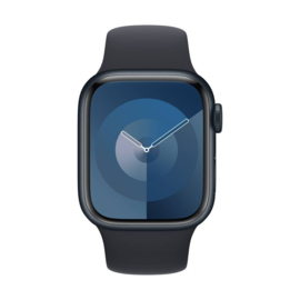 Apple Watch Series 9 45mm zilver (blauw Siliconenband M/L)