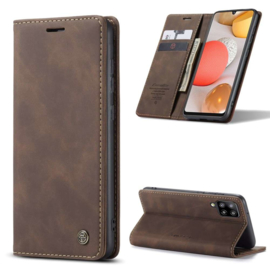 CASEME Samsung Galaxy A42 Retro Wallet Case - Coffee