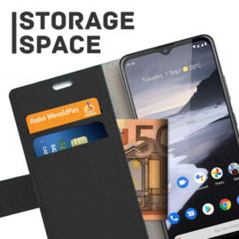 Just in Case Nokia 2.4 Wallet Case (Zwart)