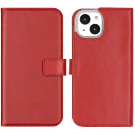 Selencia Real Leather Book Case Apple Iphone 14 Rood