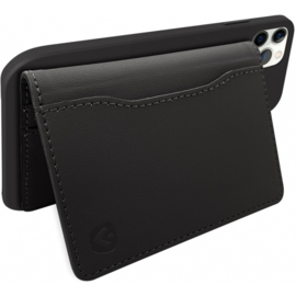 Valenta Leather Card Wallet Snap Black