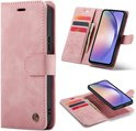 Casemania Hoesje voor Samsung Galaxy S23 roze 2-in-1