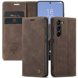 CaseMe Retro Wallet Case bruin voor S23